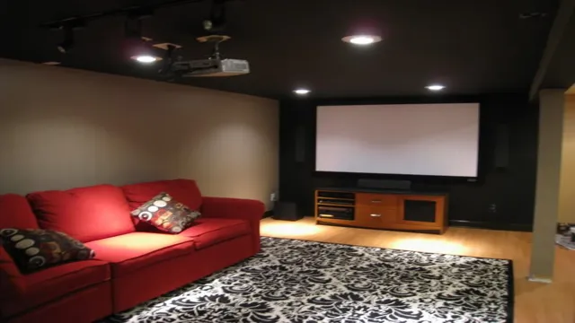 low ceiling basement home theater