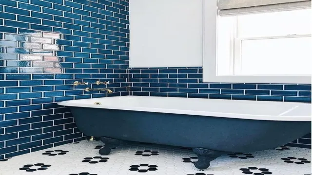 blue bathroom floor tile