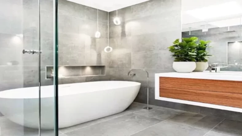 Transform Your Bathroom into a Modern Oasis with Grey and Timber Design