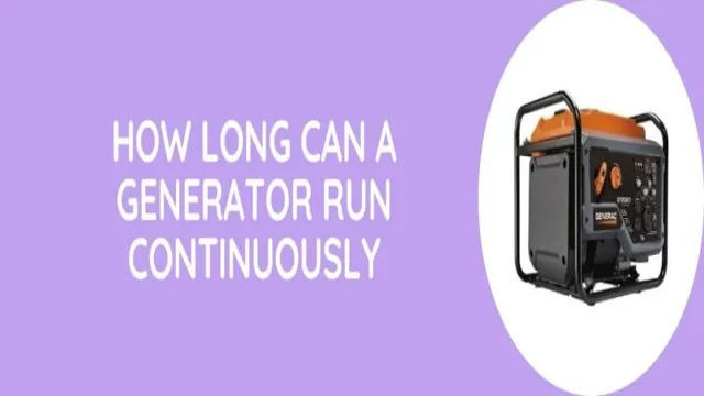 how long can i run my generator
