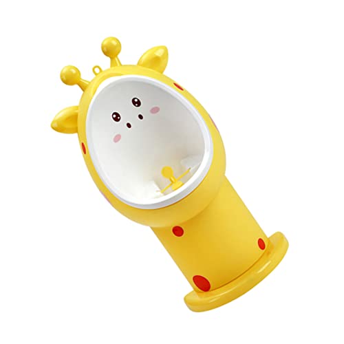 Abaodam Convenient Boy Standing Potty Wall-Mounted Urinal Trainer for Toddlers Cartoon Design Material for Potty Training Boys Lemon