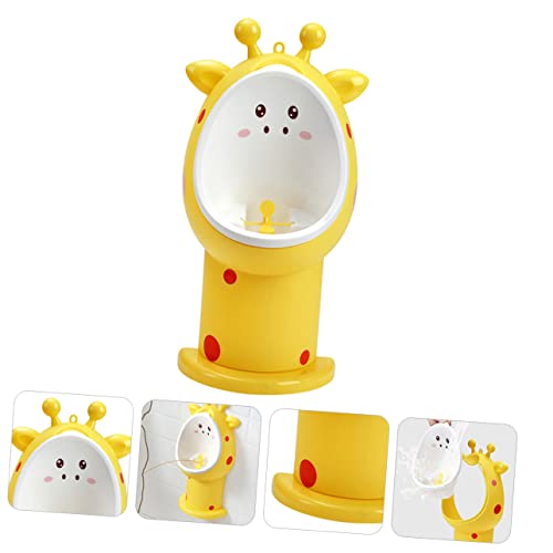 Abaodam Convenient Boy Standing Potty Wall-Mounted Urinal Trainer for Toddlers Cartoon Design Material for Potty Training Boys Lemon