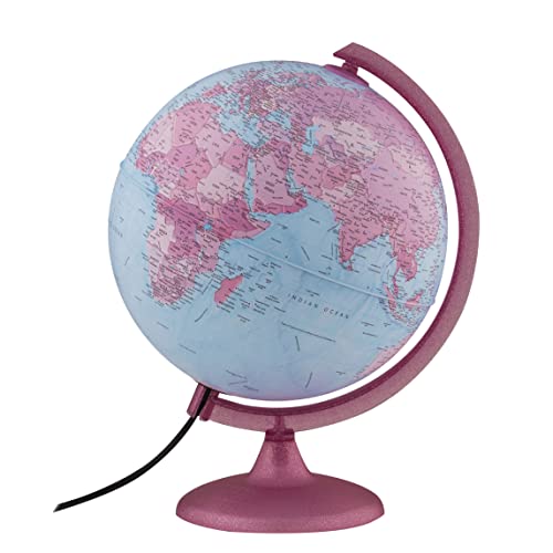 Waypoint Geographic Pink Acrylic Illuminated Globe with Stand