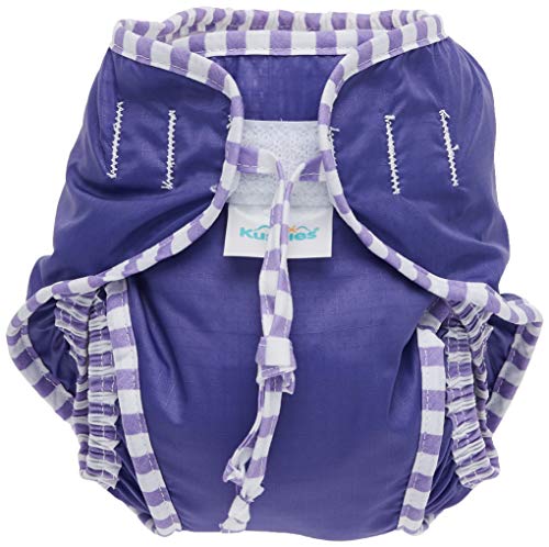 Kushies Baby Unisex Swim Diaper, Purple Solid, Small