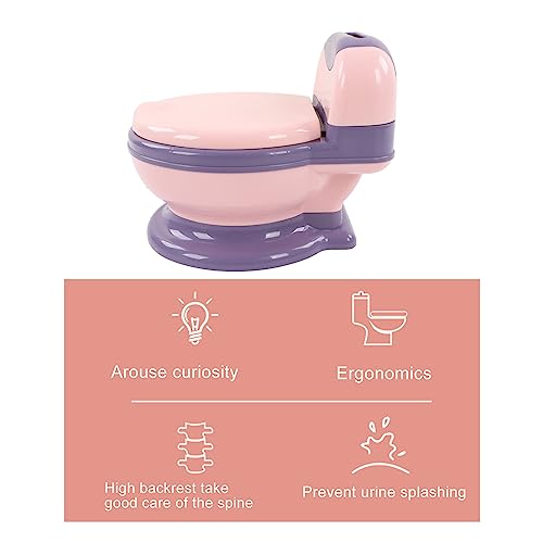 Baby Toilet, Baby Potty, Potty Training Toilet, Emulational Large Size Universal Detachable Removable Potty Pot Toddler Potty Chair for Toddler Infant Baby Kids(Pink Purple)