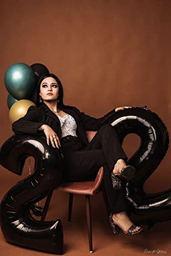 2 Numbers Balloon 40 Inch Black Two Balloon Number Birthday Decor