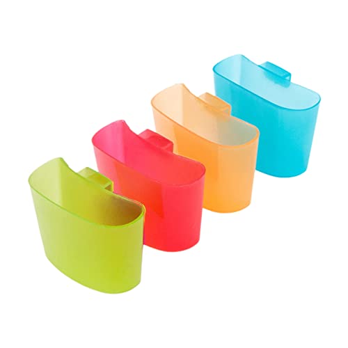 4 Pcs Simple Hanging Tea Bag Holder Practical Design Snack Cup Markers Biscuit Stand Afternoon Tea Accessories Gift Biscuit Stand 4 Pieces Afternoon Tea Accessories Cup Hanging Tea Bag Holder Gift