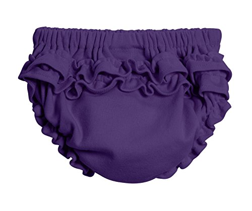 Made in USA Baby Girls Ruffled Diaper Covers Bloomers Soft Cotton Fashionable Cute SPD sensory Sensity Clothing Purple
