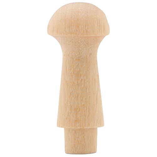 Mini Wooden Shaker Pegs 1-inch w/ 3/16-inch Tenon, Pack of 100 DIY Wooden Wall Hooks, Wood Hooks for Hanging Jewelry, by Woodpeckers