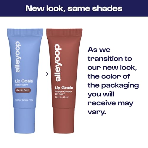 Alleyoop Lip Goals Glossy Lip Balm – Hydrating Tinted Lip-Moisturizer for Women - Vegan LipBalm for Cracked Lips, Moisturizing LipGloss Balm - Lips Treatment & Hydration Care, (Sheer Rosy Brown)