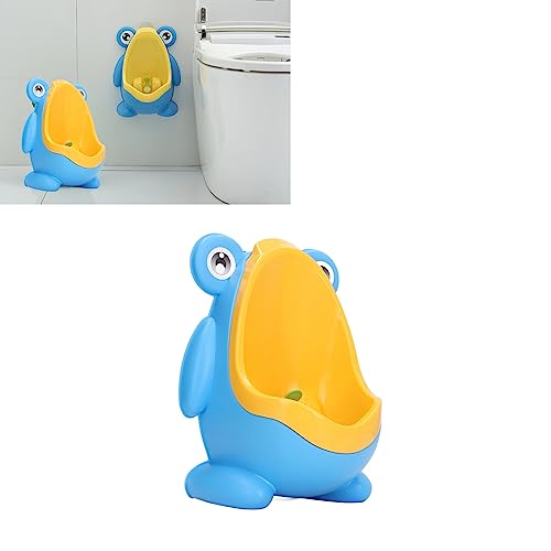 Potty Training Urinals Cute Frog Shape with Funny Aiming Target Windmill for Boys (Type B)