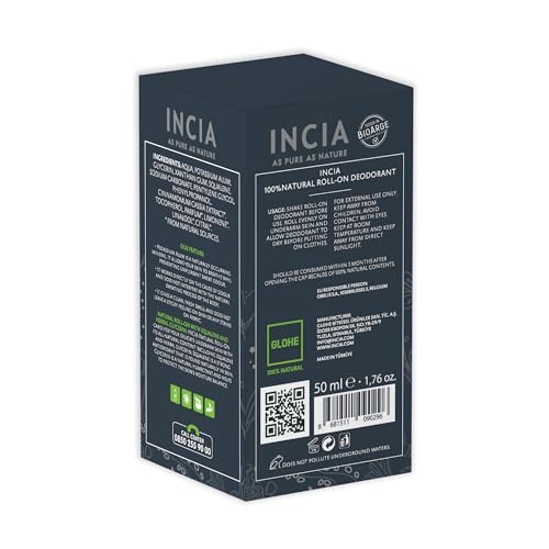 Incia, Natural Deodorant | Vegan | Aluminum Free Deodorant for Men and Women | Fresh |Cruelty Free, Paraben Free, Natural Fragrance (Men, Pack of 2)