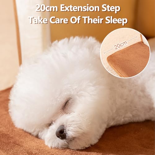 BOSERMEN Cat House, Cartoon Cute Cat House, Winter Warm Pet Shelter, Warm Pet Cave Bed, Washing Dog Bed, Cat House with Extend The Cushion(S, Brown)