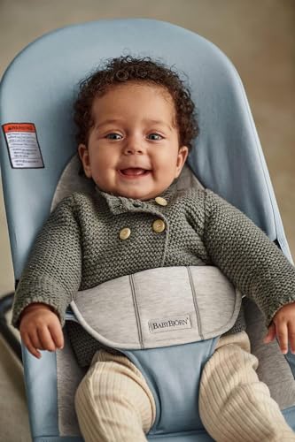 BabyBjörn Bouncer Balance Soft, Blue/Gray, Woven/Jersey | 2-in