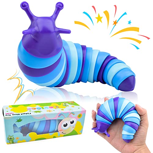 Cevioce Sensory Slug Fidget Toys,Fidget Slug Toys for Adults & Kids Party Favors