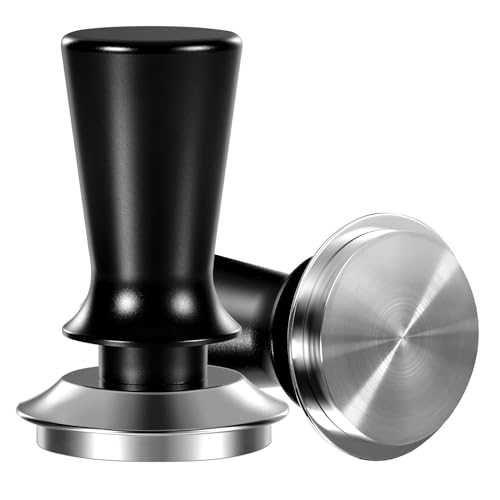 Obsoorth 51mm Espresso Coffee Tamper 304 Stainless Steel Hand Tamper with 30 Lbs Spring-loaded Coffee Bean Press for Coffee Grounds Espresso Machines Accessory, Black