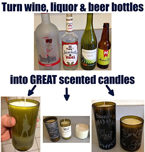 DIY Gateway Deluxe Candle Making Kit & Supplies – with Glass Bottle Cutter to Make Candles Out of Wine Bottles – with 2 LB Soy Wax