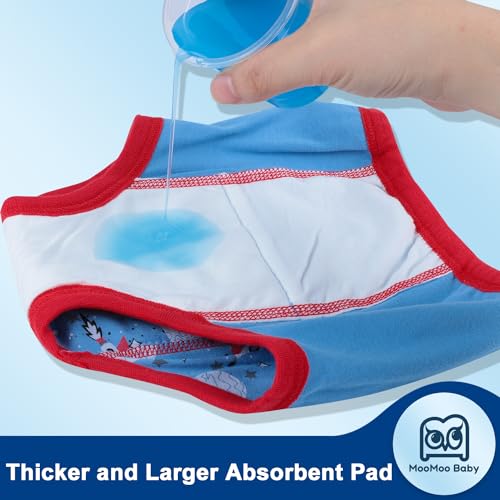 MooMoo Baby Training Underwear 10 Packs Absorbent Toddler Potty Training Pants for Boys Cotton Big Size 8T