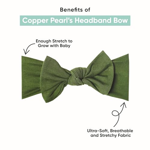 Copper Pearl Baby Bows: Stylish Headbands for Baby Girls, Premium Soft and Stretchy Baby Headbands, Perfect for Newborns, Trendy Designs - Fawn