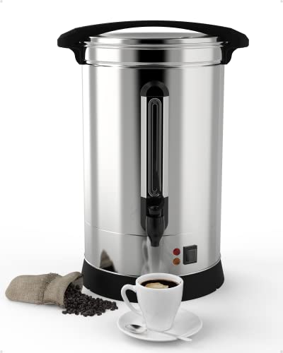 Garvee 120 Cup Commercial Coffee Maker, Food Grade Stainless Steel Large Capacity Coffee Urn Perfect for Church, Meeting rooms, Lounges, and Other Large Gatherings