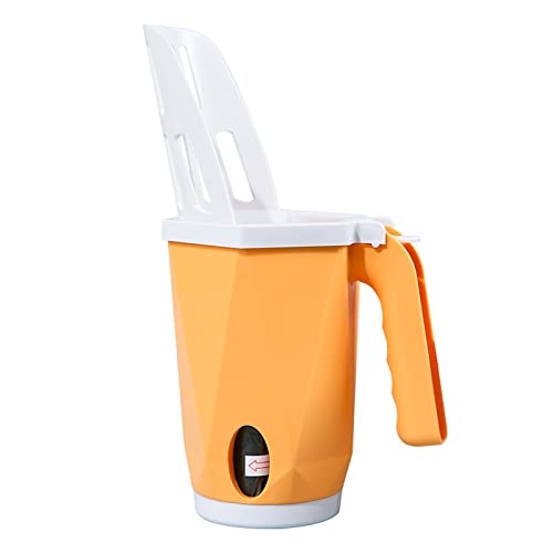 TITA-DONG Cat Litter Scoop, Cat Litter Scooper with Trash Container, Cat Litter Shovel with Waste Can, Removable Cat Litter Scoop Holder, Large Capacity Portable Cat Litter Scooper (Yellow)