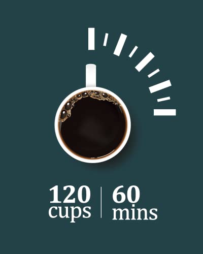 Garvee 120 Cup Commercial Coffee Maker, Food Grade Stainless Steel Large Capacity Coffee Urn Perfect for Church, Meeting rooms, Lounges, and Other Large Gatherings