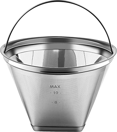 Coffee Reusable Filter Basket Compatiable with Ninja,Cuissinart, Mr. Coffee, Hamilton Beach, Black & Decker (1PCS)