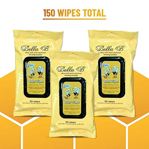 BELLA B Baby Diaper Wipes Bundle 3-Piece - Natural Baby Wipes - Organic Baby Wipes - Baby Cleaning Wipes - Soothing Wipes - Diapers Wipes - Infant Wipes - Alcohol-Free Baby Wipes Natural