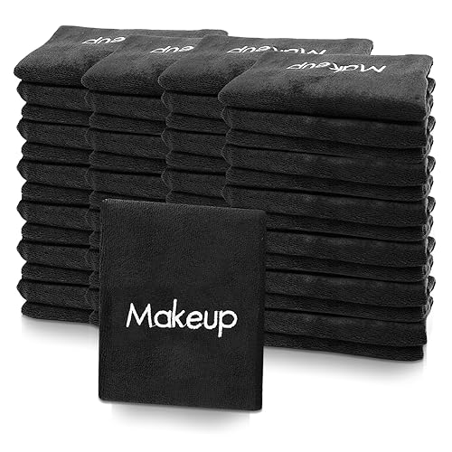 52 Pcs Black Makeup Washcloths
