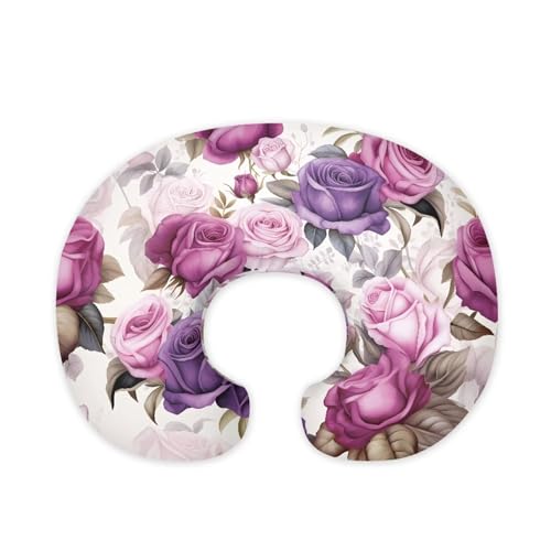 Viewamoon Floral 1 Feeding Pillow Cover Washable & Breathable Nursing Pillow Slipcovers Breastfeeding Newborn Feeding Cushion Cover Practical Gift, Best Choice for Mom Cover Only