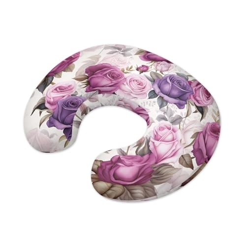 Viewamoon Floral 1 Feeding Pillow Cover Washable & Breathable Nursing Pillow Slipcovers Breastfeeding Newborn Feeding Cushion Cover Practical Gift, Best Choice for Mom Cover Only