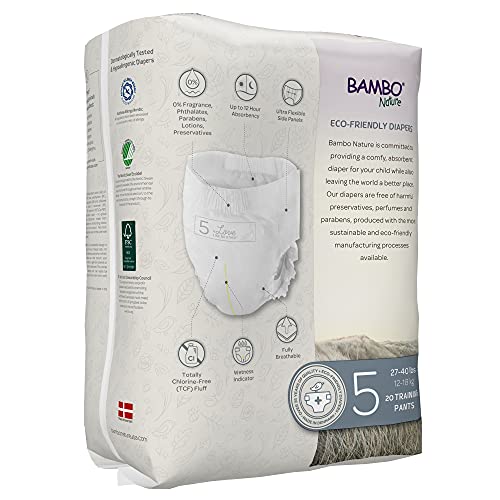 Bambo Nature Hypoallergenic Training Pants, Premium Eco-Labeled Training Pants, Totally Chlorine-Free, Skin Friendly