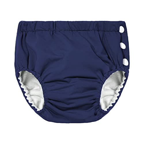 Durio Newborn Swim Diaper Waterproof Diapers for Swimming Washable Swimming Diapers A Navy 12