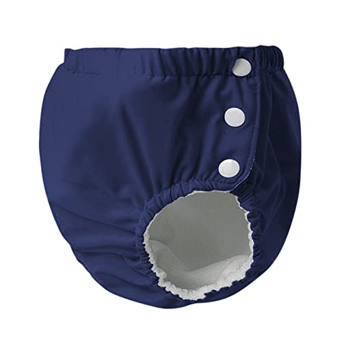 Durio Newborn Swim Diaper Waterproof Diapers for Swimming Washable Swimming Diapers A Navy 12