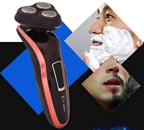 KouRy Men Electric Shaver,Rotary Razor Men Cordless Beard Trimmer Wet Dry Shaver Waterproof Electric Beard Knife Easy to Clean