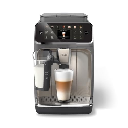Philips 4400 Series Fully Automatic Espresso Machine – 12 Hot & Iced Coffees, Quick-to-Clean LatteGo Milk System, SilentBrew, QuickStart, Ceramic Grinder