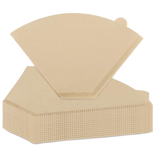 100 Pcs #4 Cone Coffee Filter, Disposable Natural Paper Filters 8