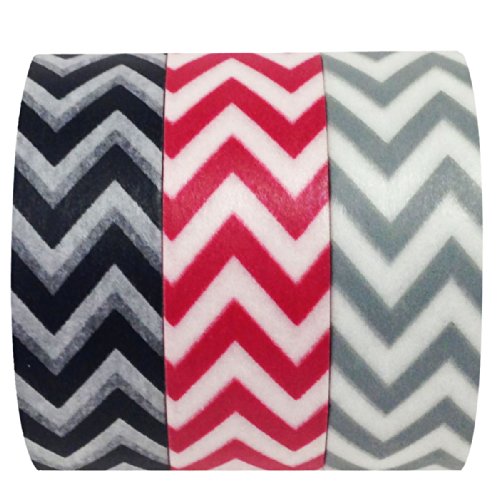 Wrapables Tire Tracks Japanese Washi Masking Tape (Set of 3)