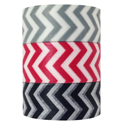 Wrapables Tire Tracks Japanese Washi Masking Tape (Set of 3)