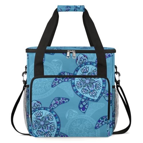 Turtle Pattern Art Coffee Maker Carrying Bag for Keurig K-Mini or K-Mini Plus Storage Portable Coffee Maker Travel Bag