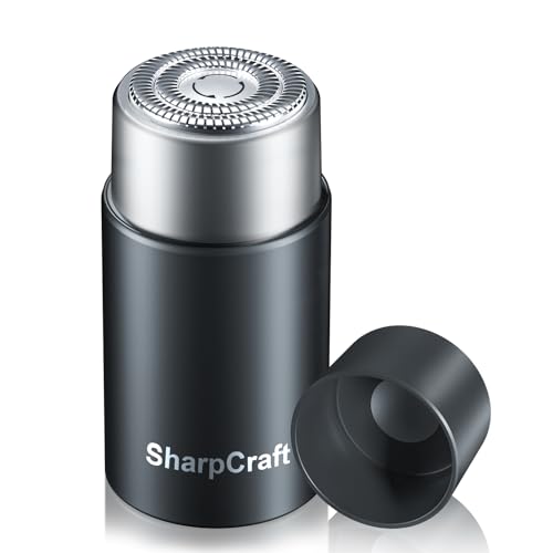 Mini Shaver Portable Electric Razor for Men Auxiliary Spare Shaver for Touch up Pocket Size Razors Rechargeable, Shavers for Car, Travel, Office, Gift, Father, Husband, Boyfriend (Gray)