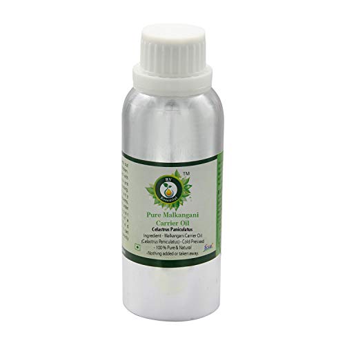 R V Essential Pure Malkangani Carrier Oil 1250ml (42oz)- Celastrus Paniculatus (100% Pure and Natural Cold Pressed)