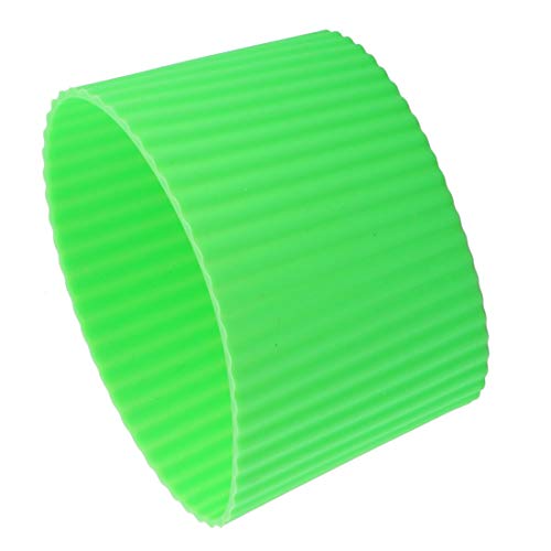 uxcell Silicone Nonslip Glass Bottle Mug Cup Sleeve Protector Cover Green
