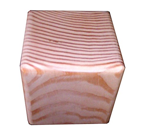 5-Inch Natural Unfinished Wood Blocks - Set of Two (2) Wooden Cubes (Each is Five Inches Square)