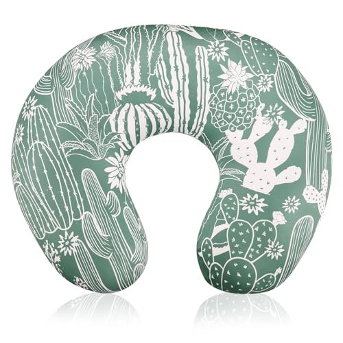 DAYEEBALL Nursing Pillow Cover, Removable Nursing Covers for Breastfeeding Pillows, Stretchy and Soft Fit for Baby Girls Boys Newborn, Cactus (Only Cover)