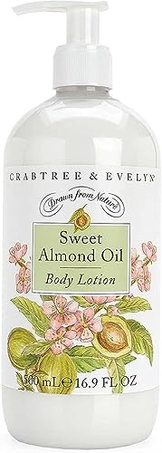 Crabtree & Evelyn Sweet Almond Oil Bath and Shower Gel & Body Lotion (16.9 fl oz each)