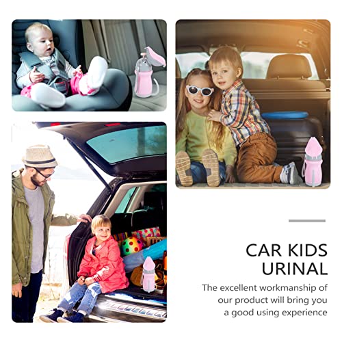 Toddmomy 1pc Portable Potty Urinal Urinal Bottle Portable Emergency Urinal for Camping Car Travel and Potty Pee Training(Pink,Girl)