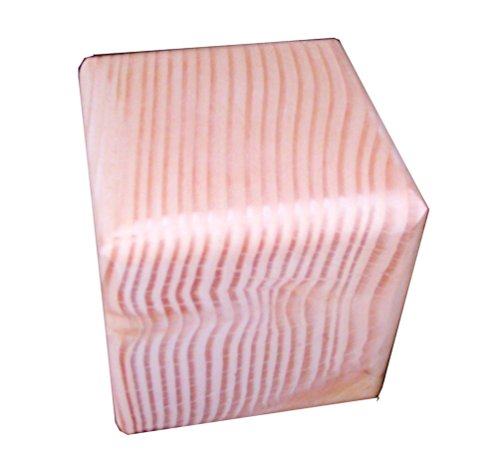 5-Inch Natural Unfinished Wood Blocks - Set of Two (2) Wooden Cubes (Each is Five Inches Square)