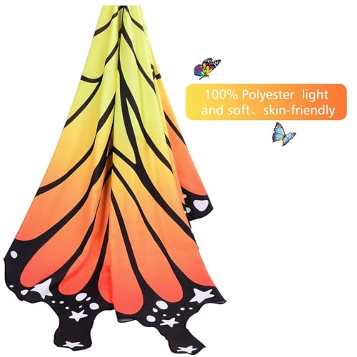 MAGIFIRE Butterfly Wings for Girls & Kids – Butterfly Costume Orange Wings