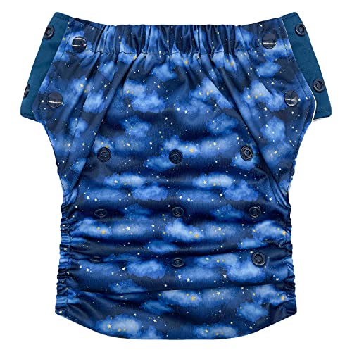 EcoAble Hybrid Cloth Diaper – Reusable Potty Training Pants or Swim Diaper | Pull-On Style | Toddler to Big Kid 1–10 Years (Size 2, Starry Night)